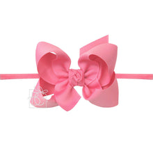 Load image into Gallery viewer, 1/4" Nylon Pantyhose Headbands with Signature Grosgrain Bow