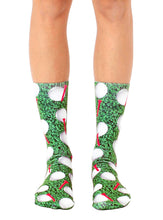Load image into Gallery viewer, Novelty Graphic Crew Socks - Golf Balls & Tees on the Green