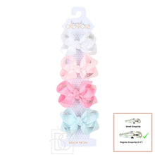 Load image into Gallery viewer, 4 Pack - 3" Small Grosgrain Bows on Snap Clip