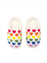 Load image into Gallery viewer, Kids Rainbow Hearts Slippers