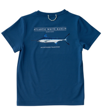 Load image into Gallery viewer, Kids Pro Performance SS Fishing T-shirt - Set Sail Navy Fish