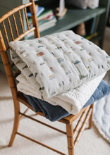 Load image into Gallery viewer, Rush Hour Quilted Chambray Blanket