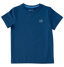 Load image into Gallery viewer, Kids Pro Performance SS Fishing T-shirt - Set Sail Navy Fish