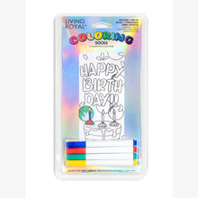 Load image into Gallery viewer, Ankle Socks - DIY Coloring Kit - Happy Birthday