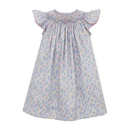 French Blue Floral Lily Angel Wing Bishop Bubble main image 0