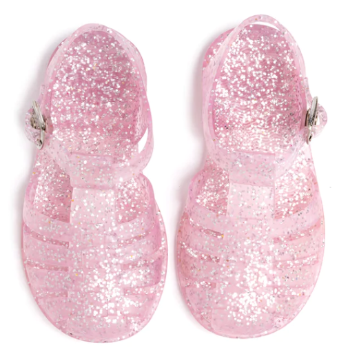 Pink glitter jelly slides hotsell