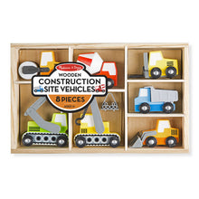 Load image into Gallery viewer, Wooden Construction Site Vehicles Set
