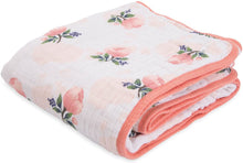 Load image into Gallery viewer, Cotton Muslin Quilt - Watercolor Roses