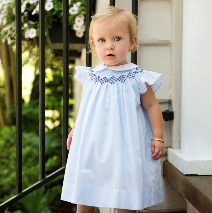 Argyle Smocked Fly Sleeve Dress – Belles & Beaux®