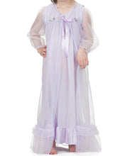 Load image into Gallery viewer, Long Sleeve Bow Tastic Peignoir Set
