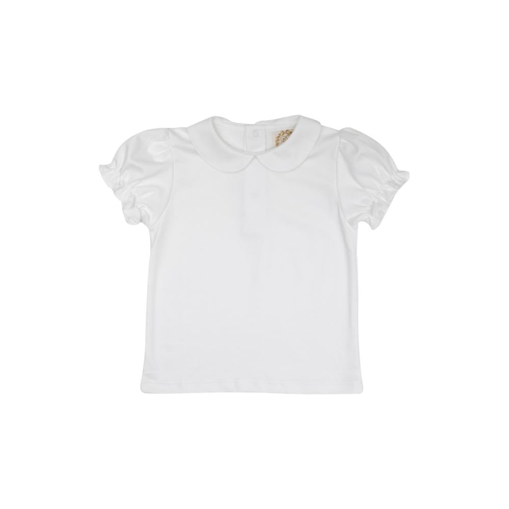 Maude's Peter Pan Collar Shirt & Onesie (Short Sleeve Pima) - Worth Avenue White main image 0