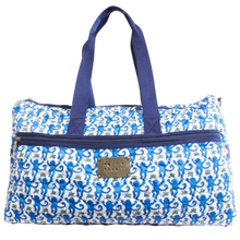 Load image into Gallery viewer, Blue Monkey Quilted Duffle Bag