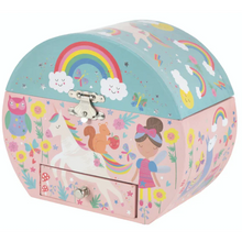 Load image into Gallery viewer, Rainbow Fairy Oval Musical Jewelry Box