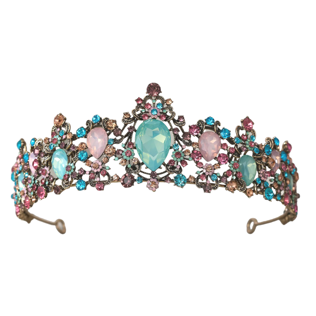 Crystal Princess Tiara For Women 3 Colors Multi Belles & Beaux®