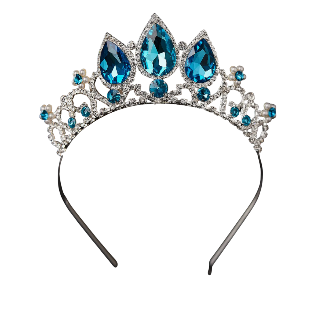 Crystal and Floral Princess Tiara main image 1