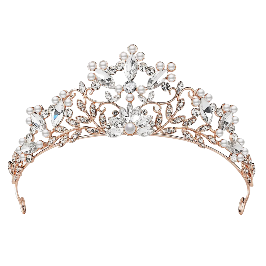 Wedding Tiara For Brides Rose Gold Crystal Belles & Beaux®