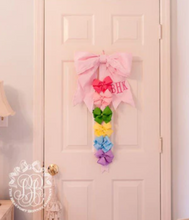 Load image into Gallery viewer, Bibie Bow Holder - Pink Savannah Seersucker