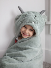 Load image into Gallery viewer, Dax The Dragon Plush Hooded Blanket