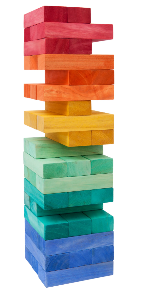 Sunnylife Wooden Games Giant Jumbling Tower