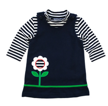Load image into Gallery viewer, Navy Knit Jumper With Flower