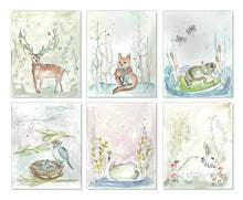 Load image into Gallery viewer, Set of Six Whimsical Nursery Prints