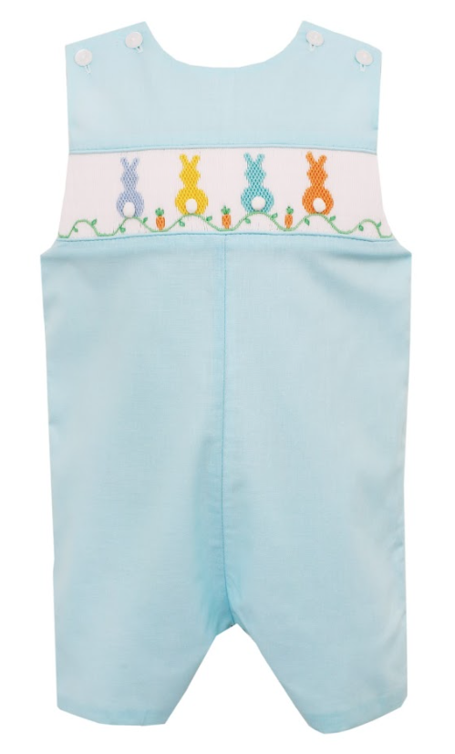 Petit Bebe Baby / Toddler Boys White Poplin Smocked Seashells Jon Jon main image 1