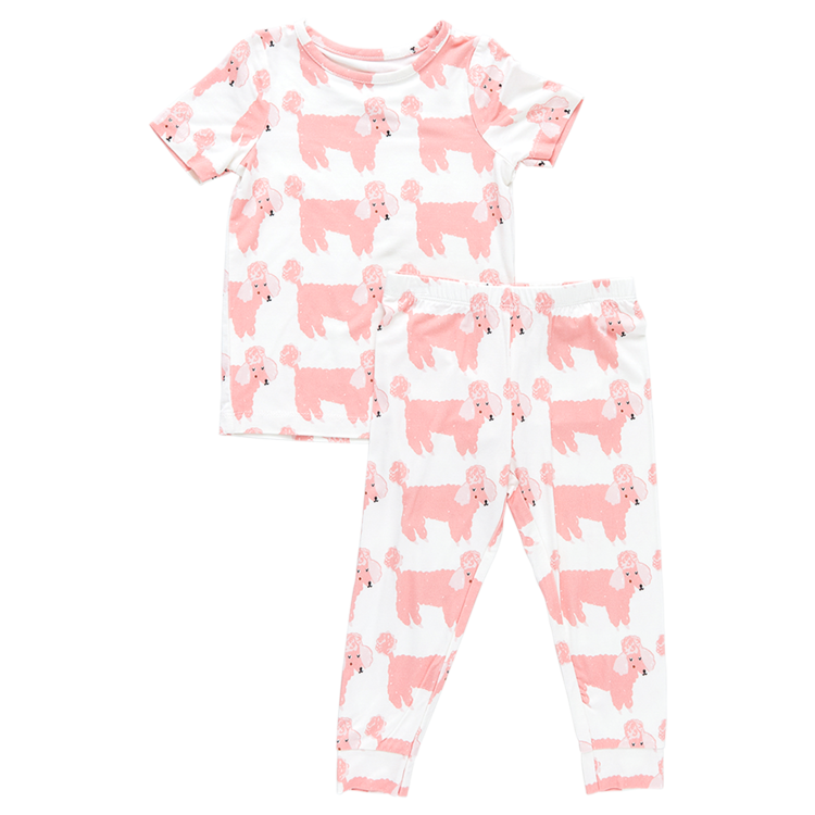 Kids Bamboo PJ Set - Cream Golf Tournament | Pink Chicken main image 1