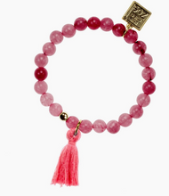 Load image into Gallery viewer, Stretch Beaded Bracelet with Tassel

