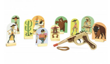 Load image into Gallery viewer, Far West Wooden Rubber Band Gun With Targets
