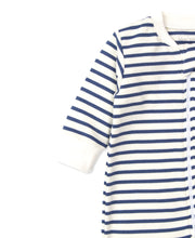 Load image into Gallery viewer, Basic Stripes Footie With Zipper - Navy
