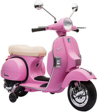 Load image into Gallery viewer, Pink Vespa Powered Ride on Scooter