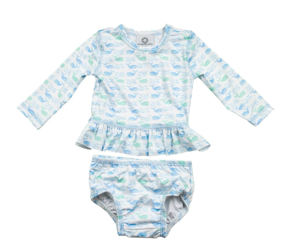 Lassig Board Shorts and Rash Guard Set - Blue Whale main image 1