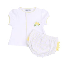 Load image into Gallery viewer, Vintage Lemons Embroidered Diaper Cover Set
