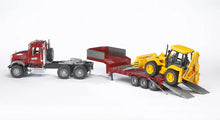 Load image into Gallery viewer, MACK Granite Flatbed Truck With JCB Loader Backhoe
