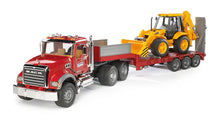 Load image into Gallery viewer, MACK Granite Flatbed Truck With JCB Loader Backhoe
