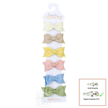 Load image into Gallery viewer, 6 Pack - 2" Toddler Sophia Bow on Snap Clip
