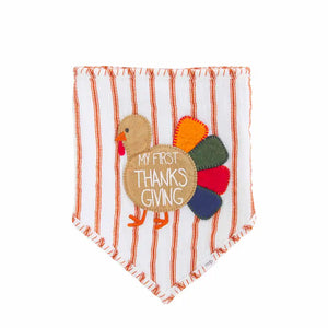 Orange Stripe Thanksgiving Bib