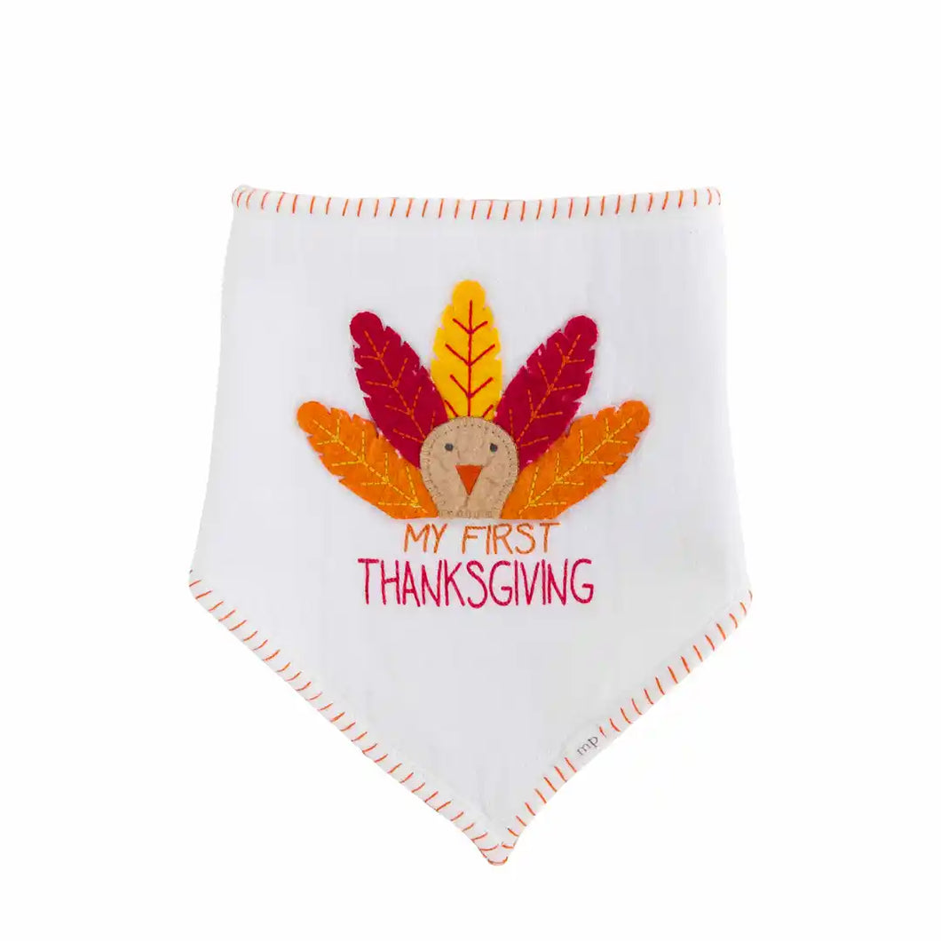 White Thanksgiving Bib