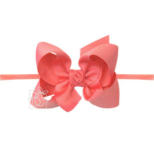 Load image into Gallery viewer, 1/4&quot; Nylon Pantyhose Headbands with Signature Grosgrain Bow
