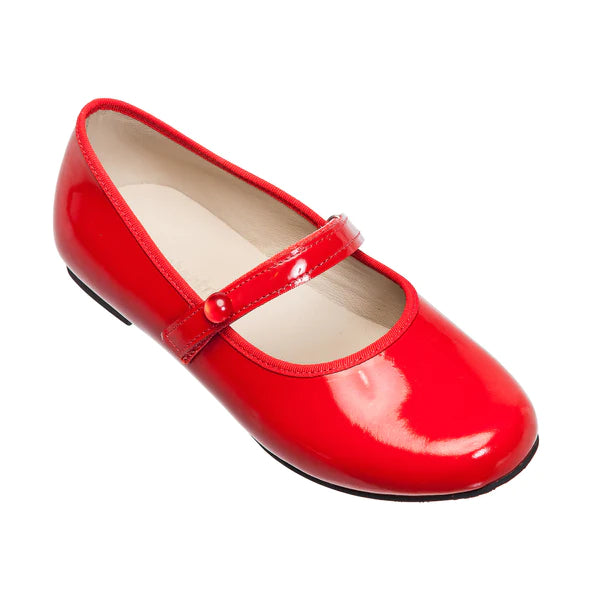 Red Patent Princess Flat