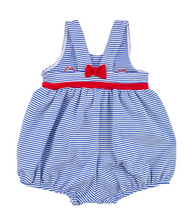 Load image into Gallery viewer, Seersucker Bubble Swimsuit With Tulips
