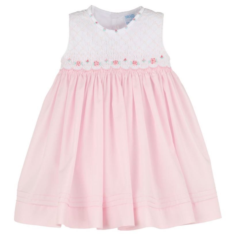 Combo Smock Dress - Pink