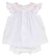 Load image into Gallery viewer, Smocked Feston Bishop - White With Pink

