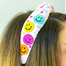 Load image into Gallery viewer, Beaded Smiley Headband - Pink
