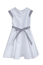 Load image into Gallery viewer, White Pique Twirl Dress
