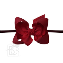 Load image into Gallery viewer, 1/4&quot; Nylon Pantyhose Headbands with Signature Grosgrain Bow
