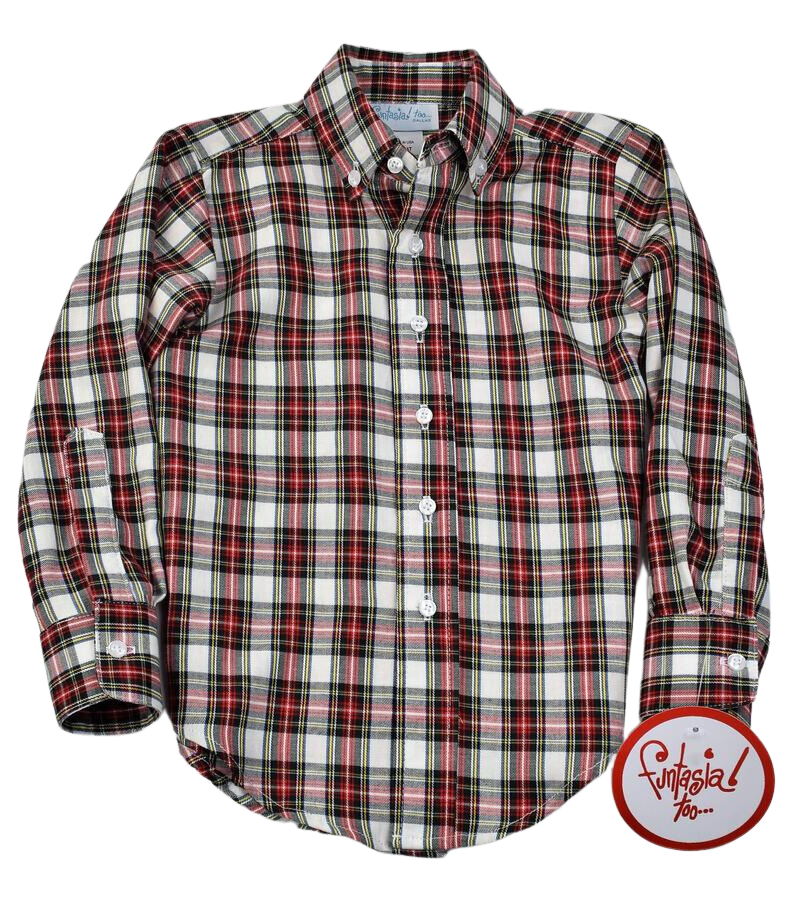 Holiday Plaid Button Down Shirt