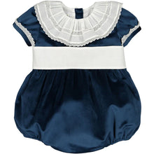 Load image into Gallery viewer, Navy Velvet Romper
