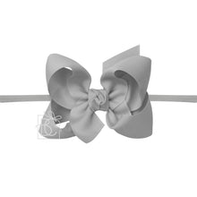 Load image into Gallery viewer, 1/4" Nylon Pantyhose Headbands with Signature Grosgrain Bow
