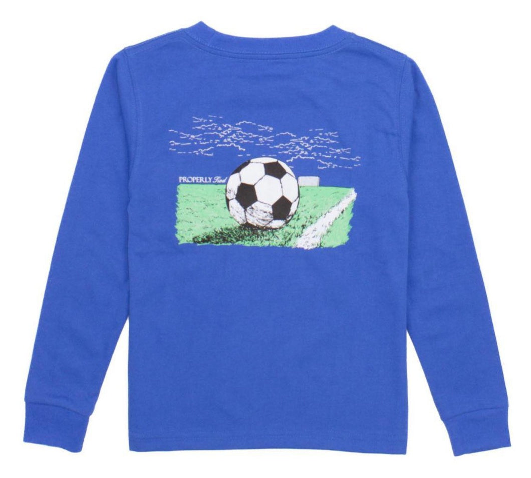 Soccer Long Sleeve Tee - Bay Blue